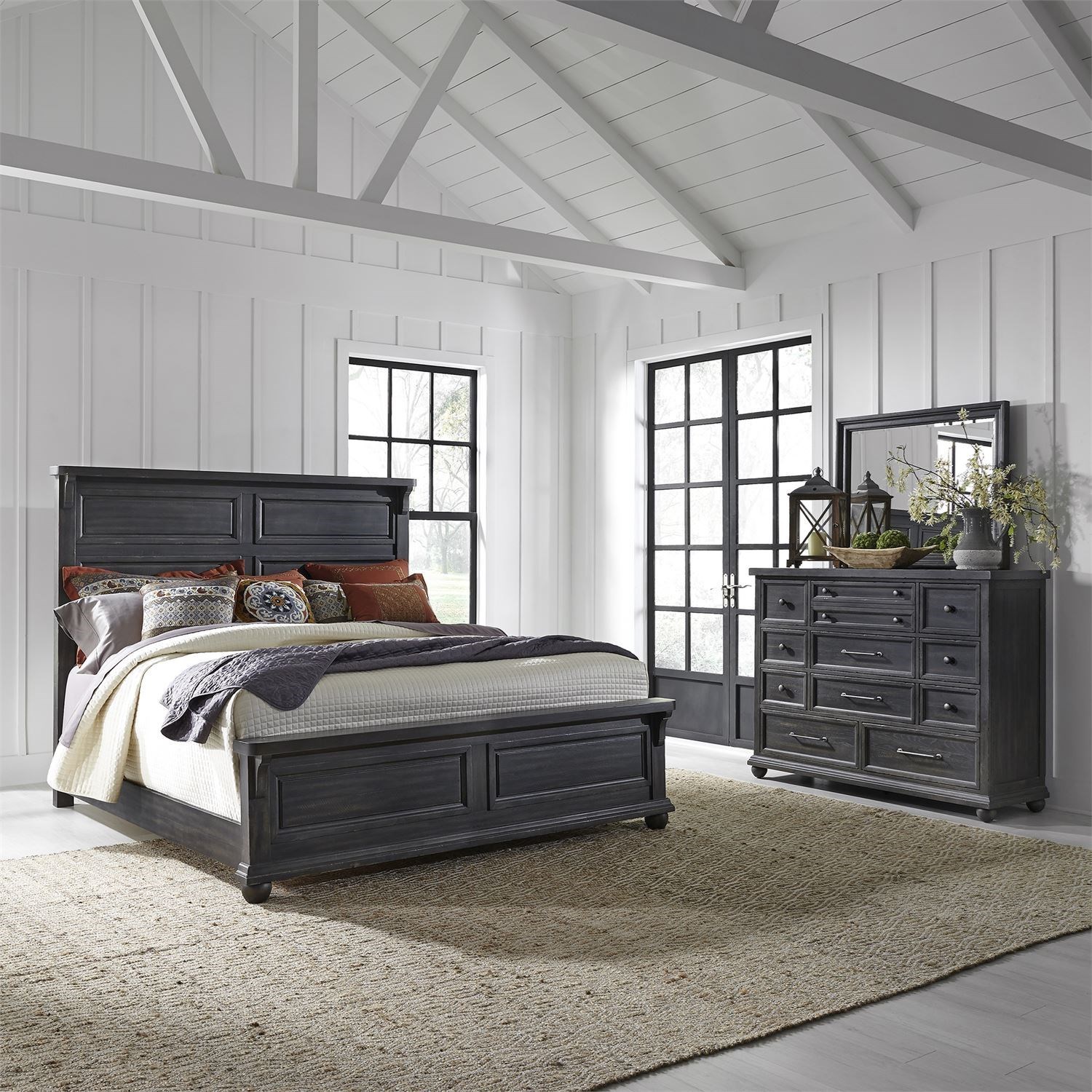 Liberty Furniture Harvest Home 879BRQPBDM Queen Bedroom Group Upper